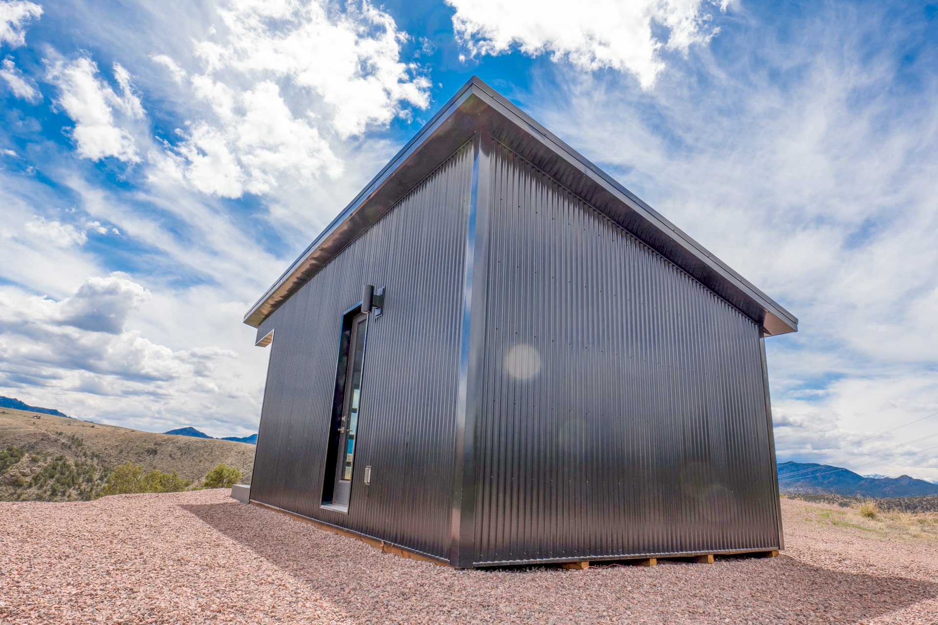 Gray metal siding on a building in Shoshoni WY