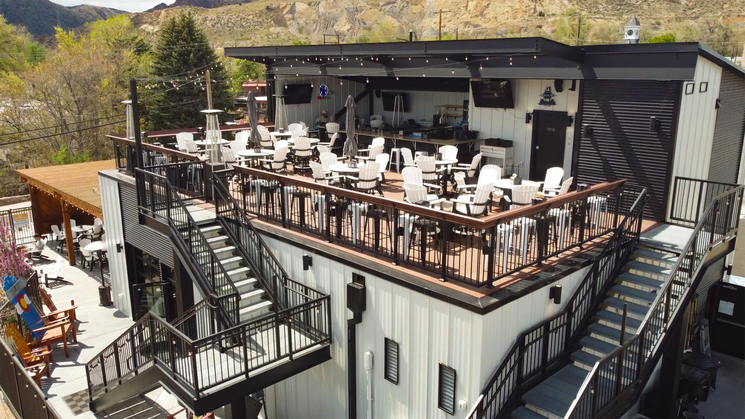 Metal siding on a restaurant in Boulder CO scaled