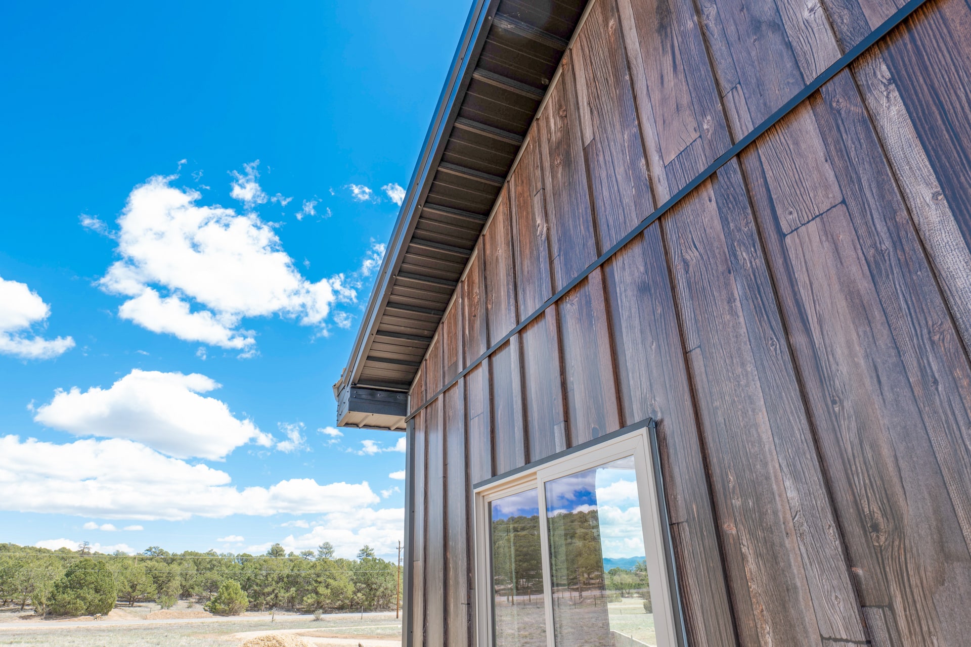 Wood looking metal siding on a building in Clark CO