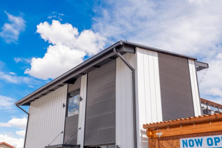 white and black metal siding panels in colorado